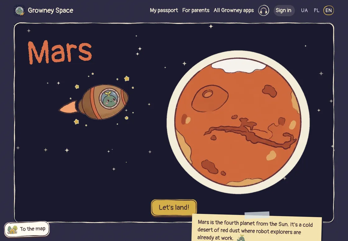 Arriving on Mars