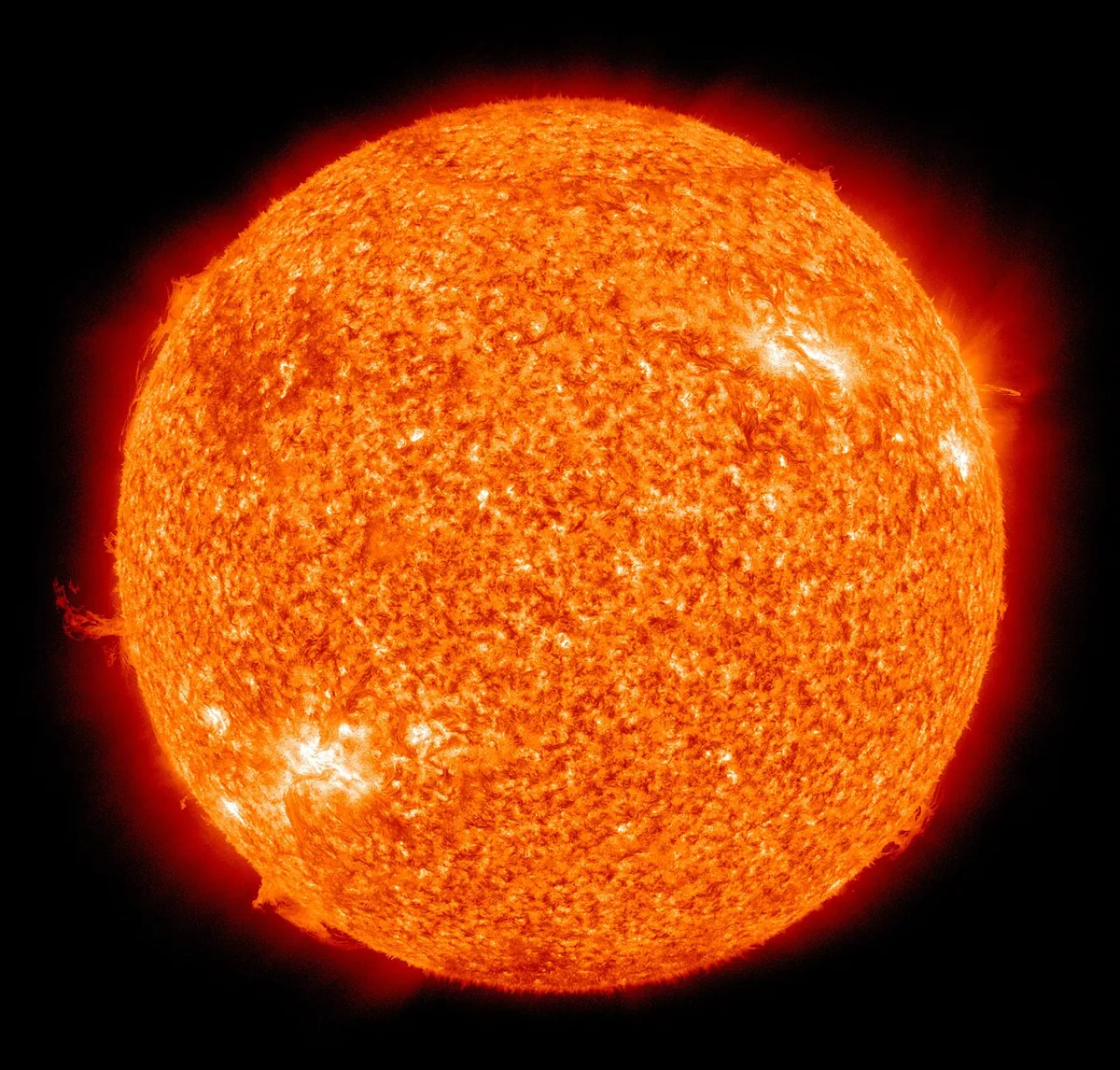 The Sun close up, taken by a NASA space observatory